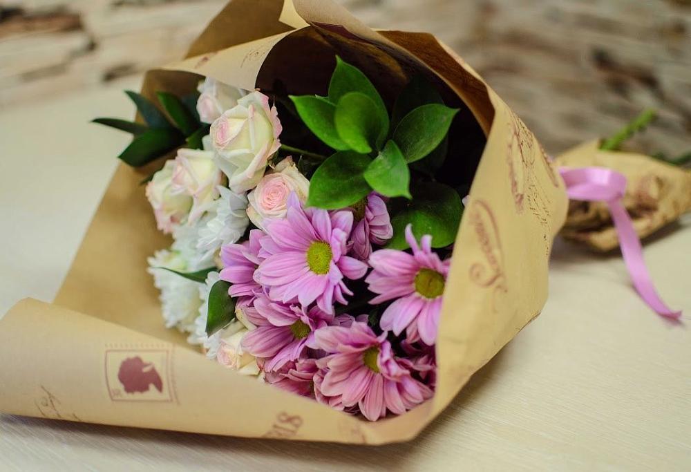 Букет цветов из: Розы и Хризантемы в Вагае