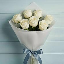 Букет 7 Белых роз Эдлесс Лав в Вагае