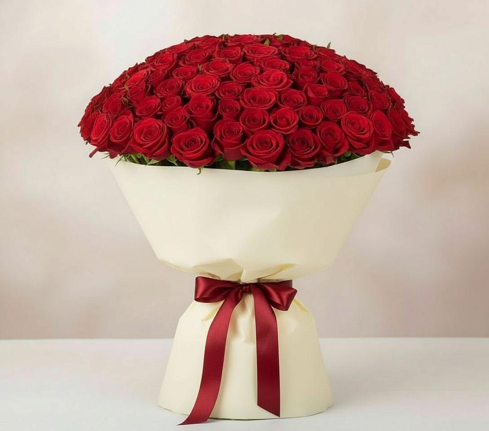 Букет 101 Красная роза Милано в Вагае