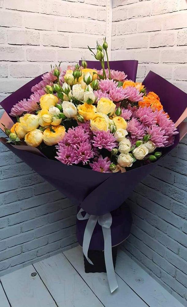 Букет цветов из: Хризантемы и Розы в Вагае