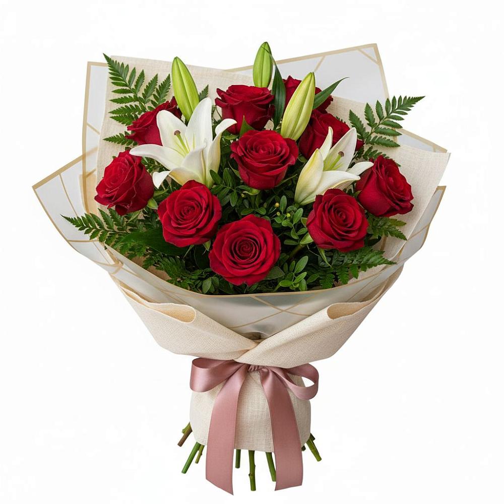 Букет цветов из: Лилии и Розы в Вагае