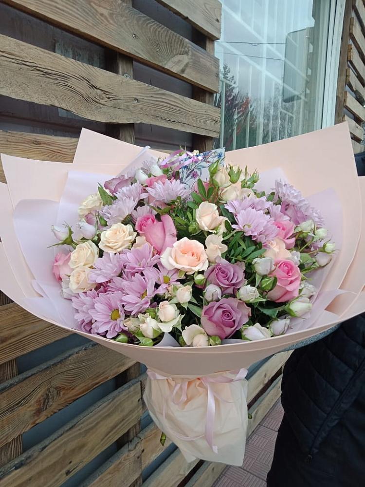 Букет цветов из: Розы и Хризантемы в Вагае