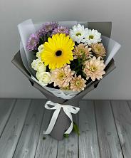 Букет цветов из:  Розы, Герберы и Хризантемы в Вагае