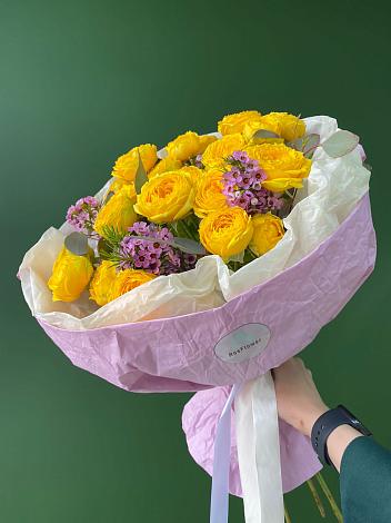 Букет Кустовые желтые розы в Вагае