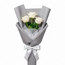 Букет 3 белые розы в Вагае