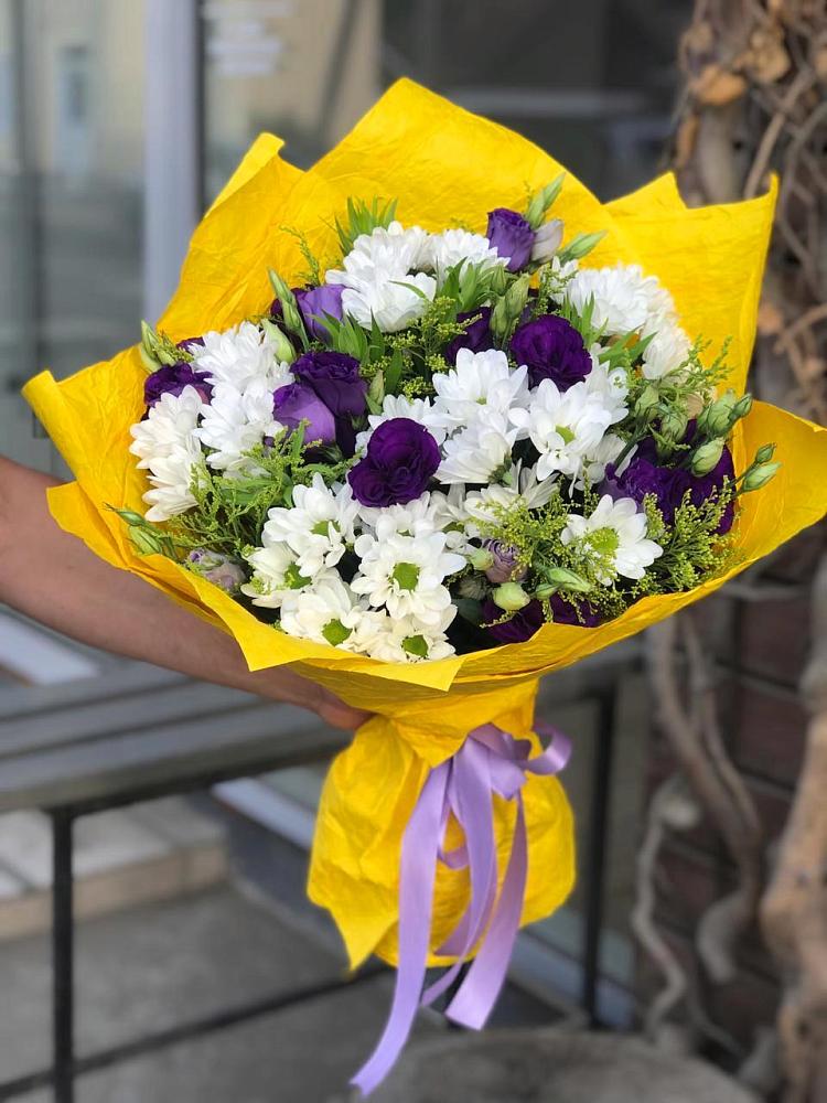 Букет цветов из: Ирисы, Хризантемы и Ромашки в Вагае