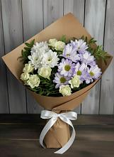 Букет цветов из:  Хризантемы и Розы в Вагае