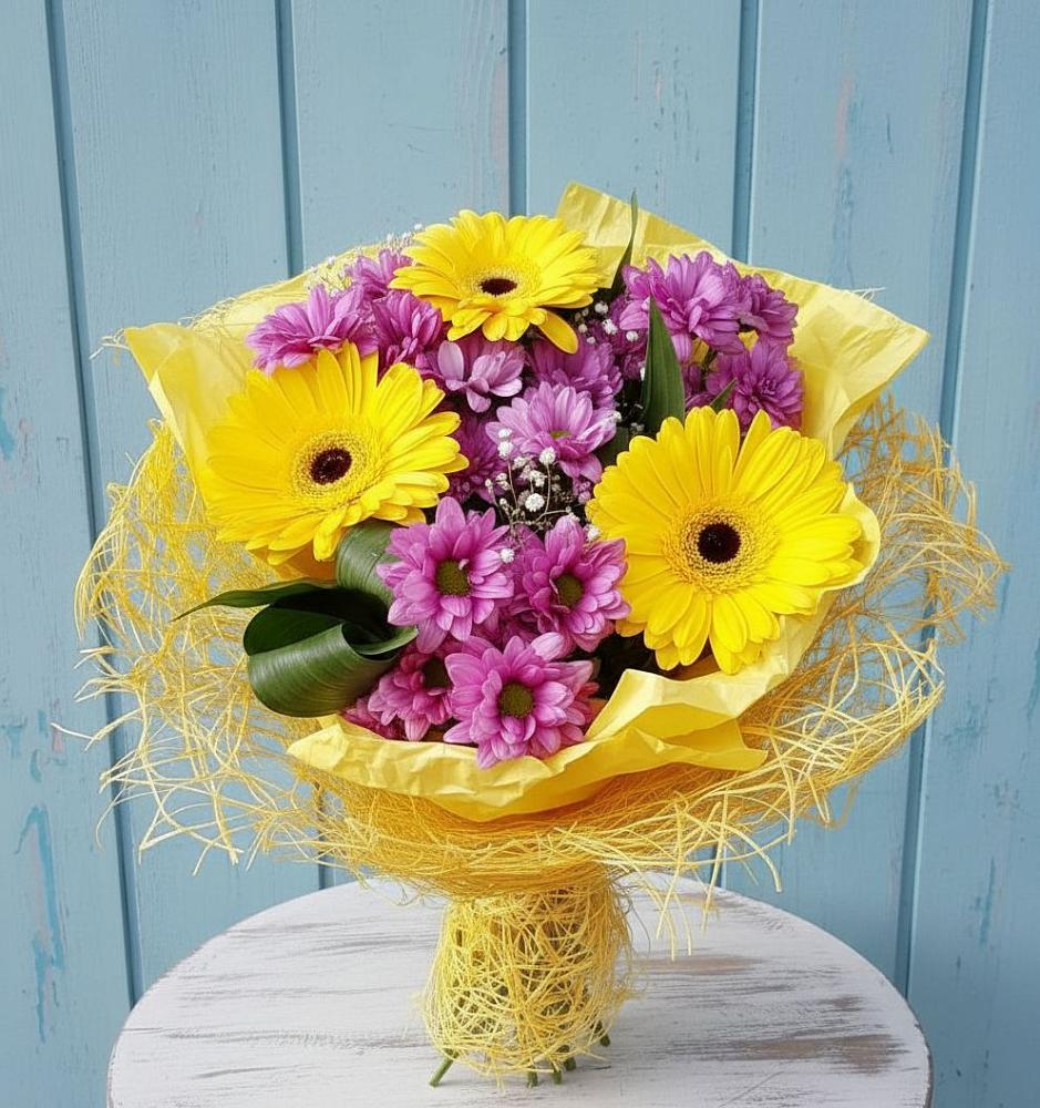 Букет цветов из: Хризантемы и Герберы в Вагае