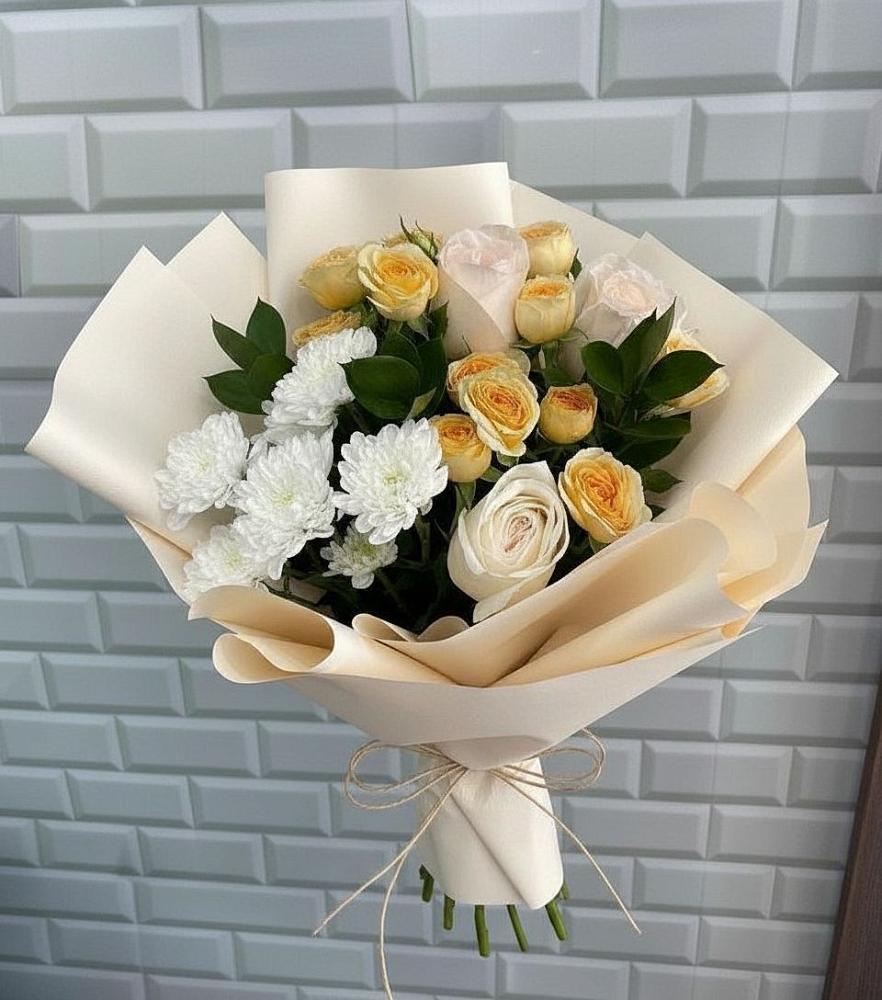 Букет цветов из: Розы и Хризантемы в Вагае