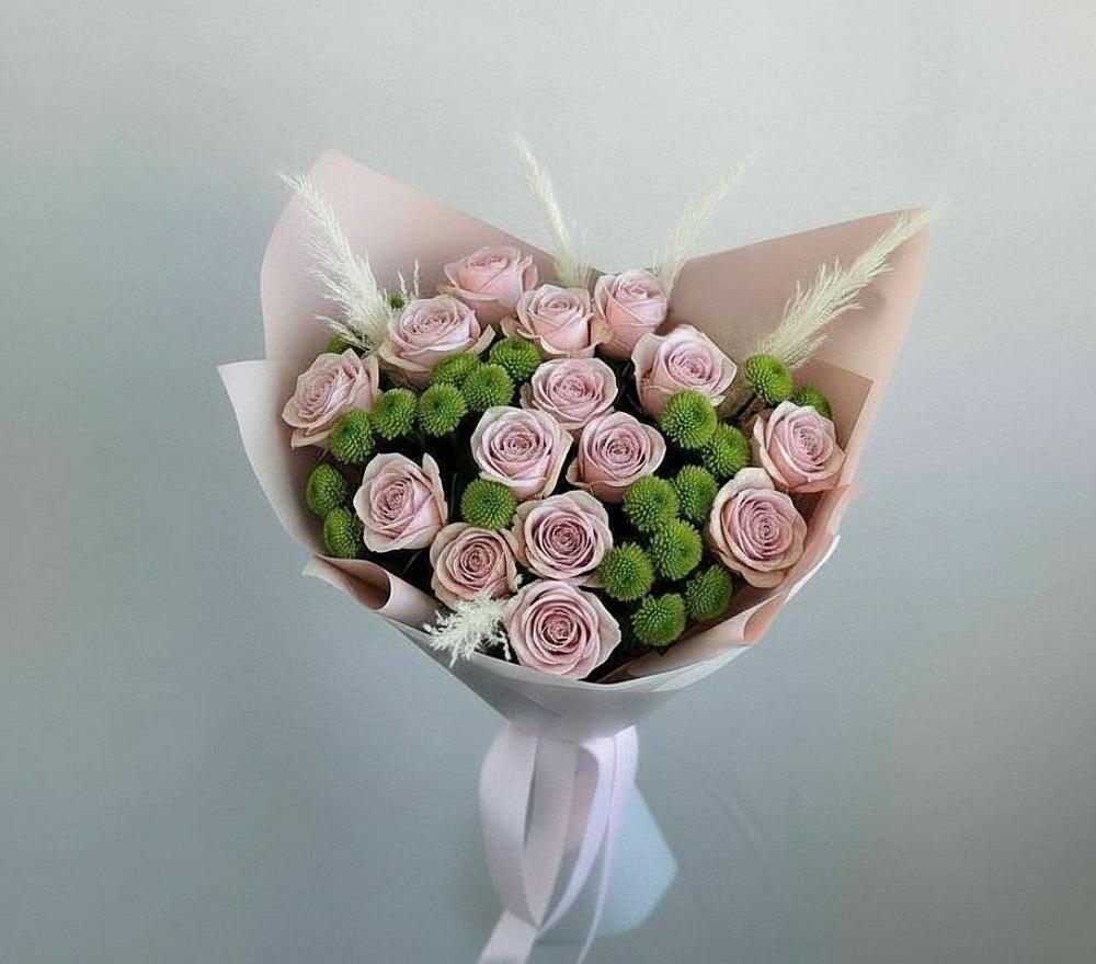 Букет цветов из: Розы и Хризантемы в Вагае