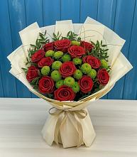 Букет цветов из:  Розы и Хризантемы в Вагае