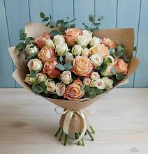 Букет цветов из:  Альстромерии и Розы в Вагае